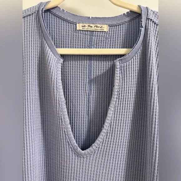 Free People, We The Free Lavender Waffle Knit Top - Picture 6 of 6